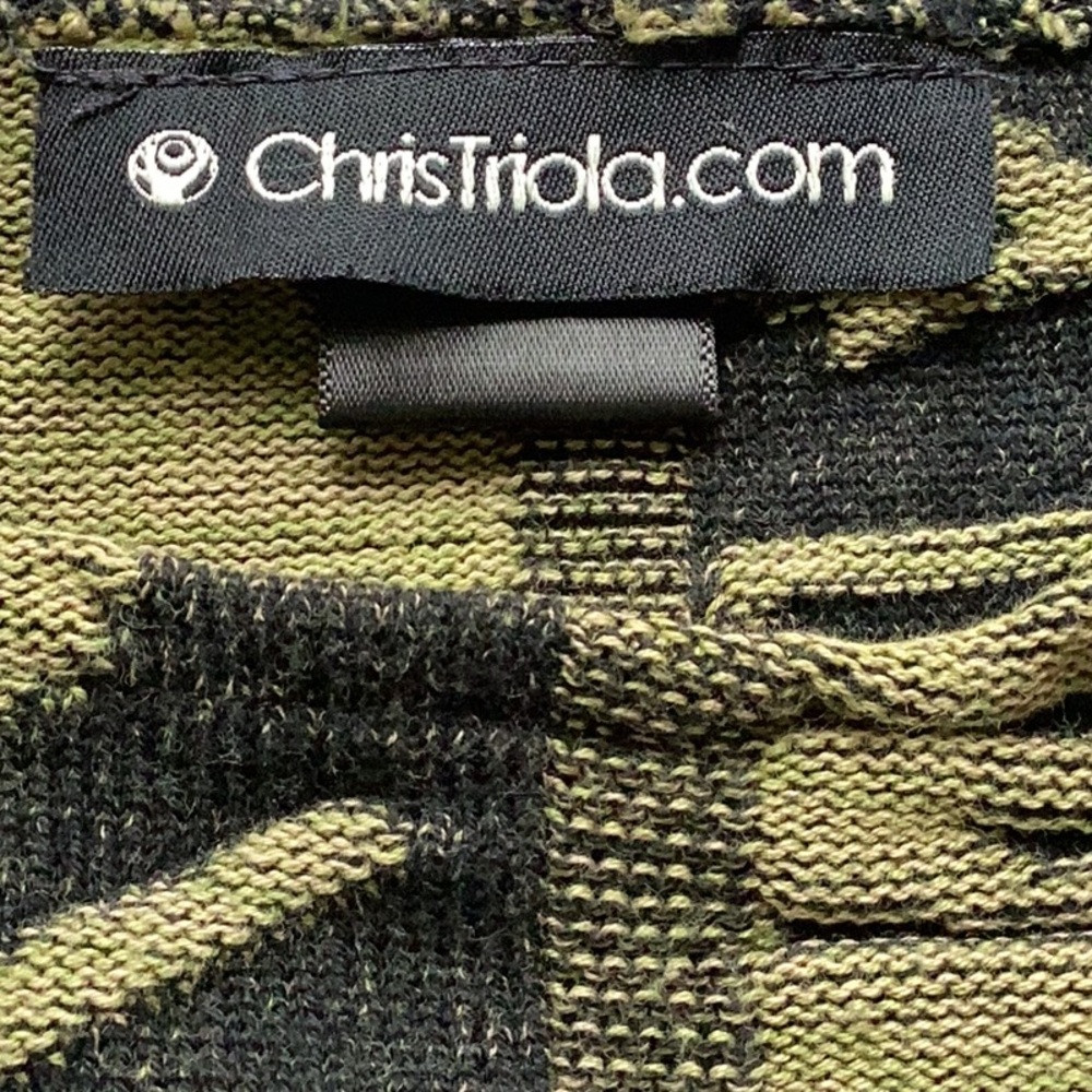 Abstract Patterned Knit Top Size Small - image 3